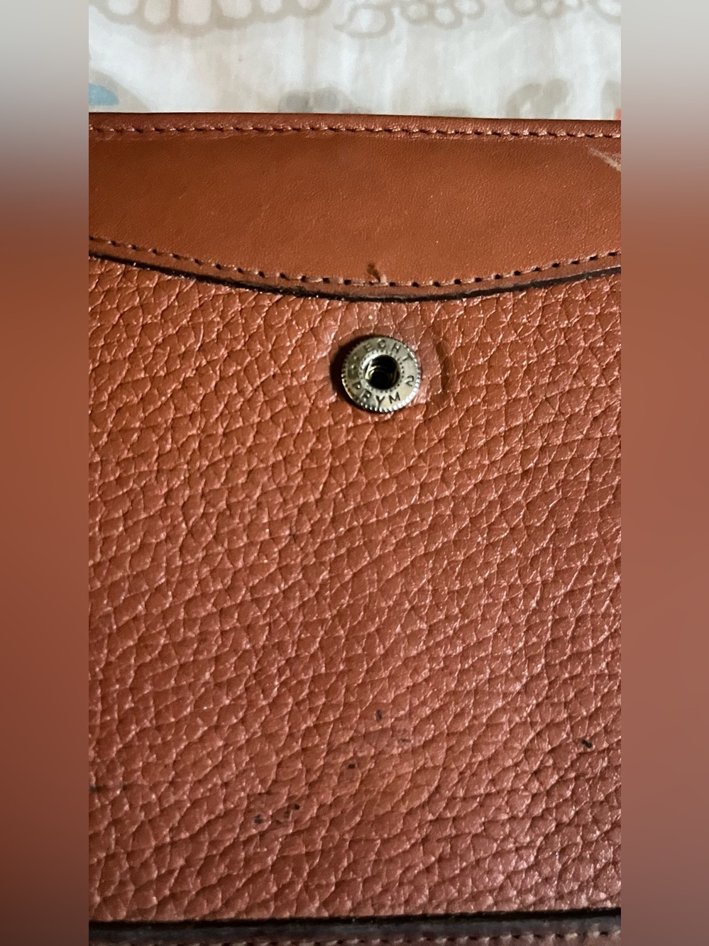 Dooney & Bourke vintage pebble grain brown/ tan all leather wallet - Picture 6 of 8